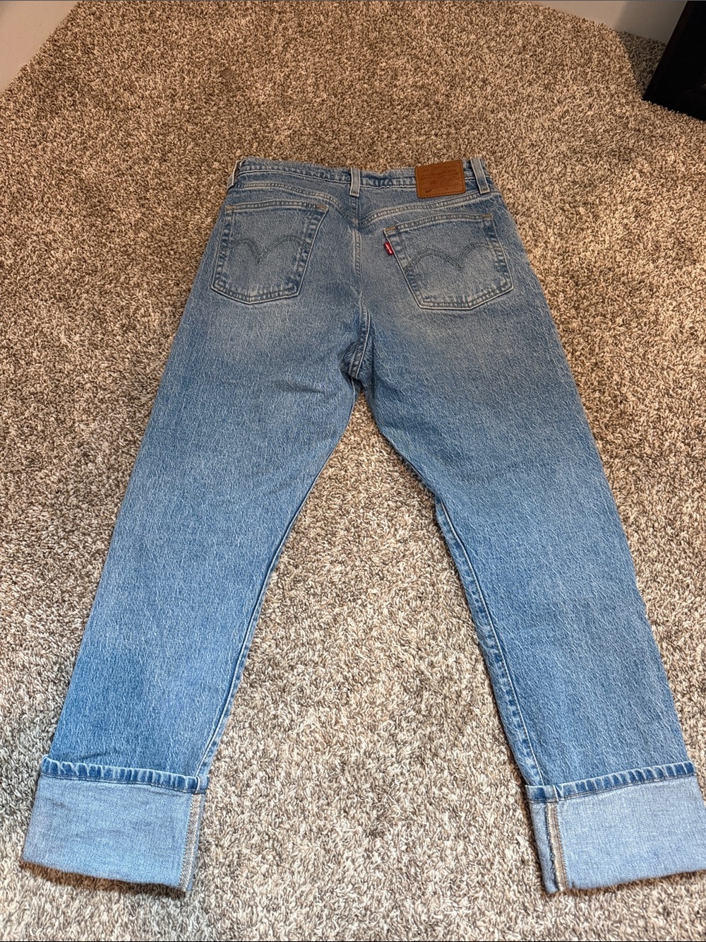 Levi's Wedgie Icon Fit Jeans size W29 L30 Tango Light Wash - Picture 5 of 8
